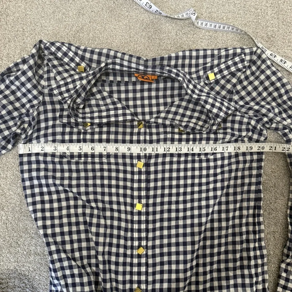 Tory Burch Gingham Shirt Dress Sz 8 Cotton Classic Preppy Designer Polished Chic